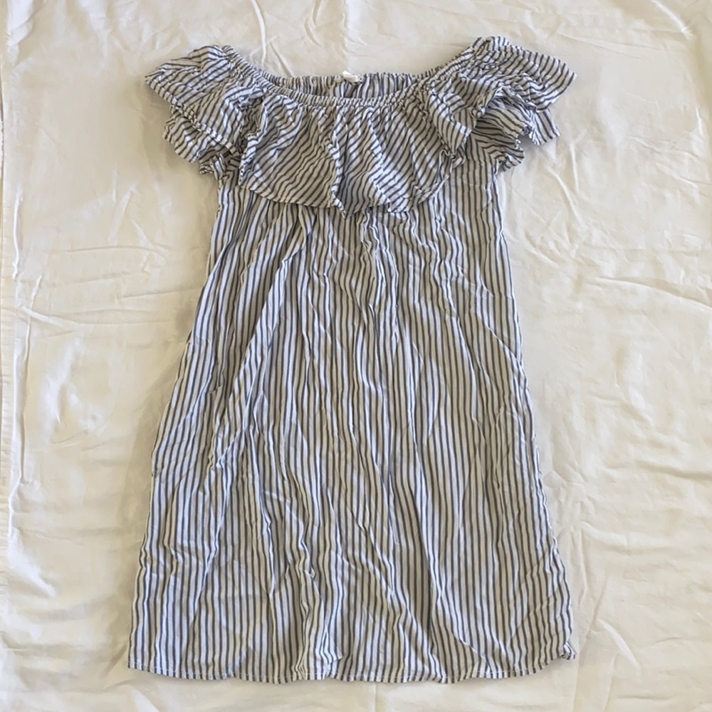 Never worn striped off the shoulder dress